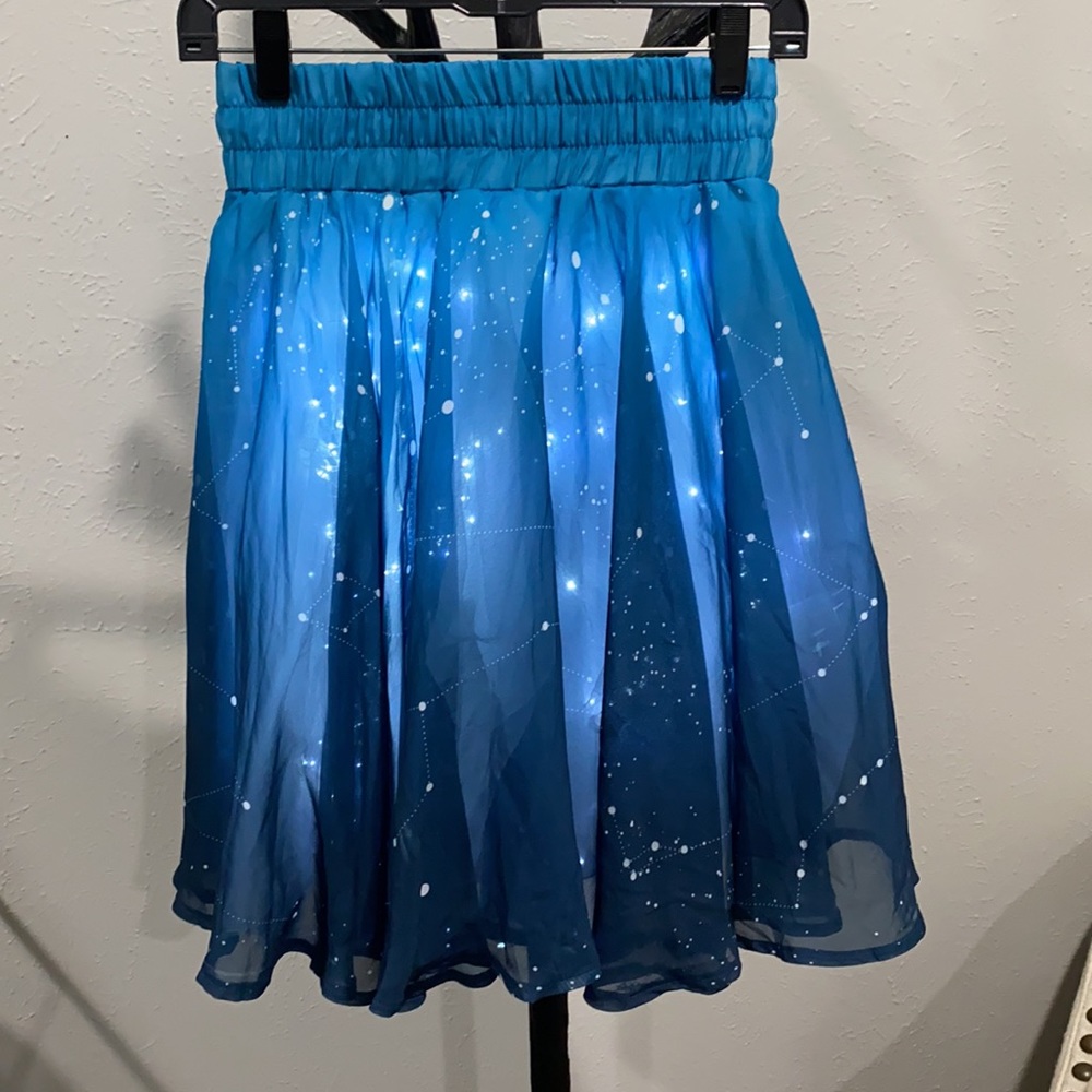 ThinkGeek Light Up Constellation Skirt, size small